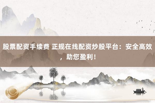 股票配资手续费 正规在线配资炒股平台:安全高效,助您盈利!