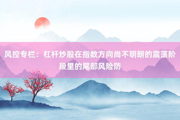 风控专栏:杠杆炒股在指数方向尚不明朗的震荡阶段里的尾部风险防