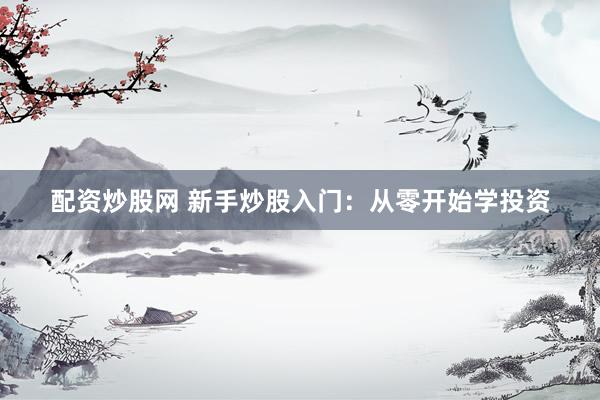 配资炒股网 新手炒股入门:从零开始学投资