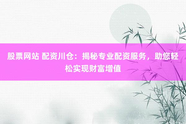 股票网站 配资川仓：揭秘专业配资服务，助您轻松实现财富增值