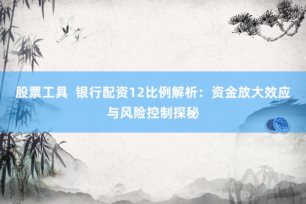 股票工具  银行配资12比例解析：资金放大效应与风险控制探秘